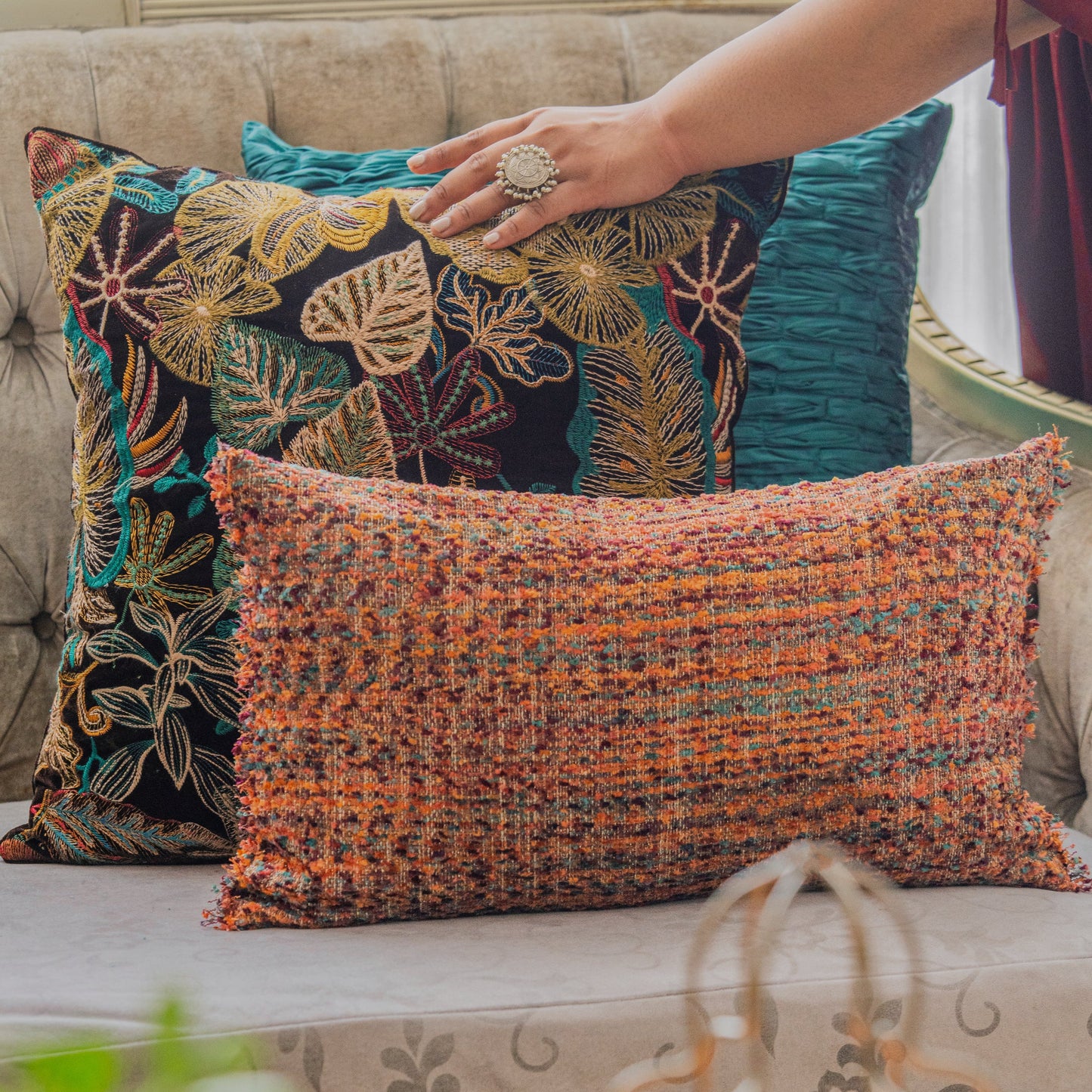 Aurelia Jewel Cushion Cover