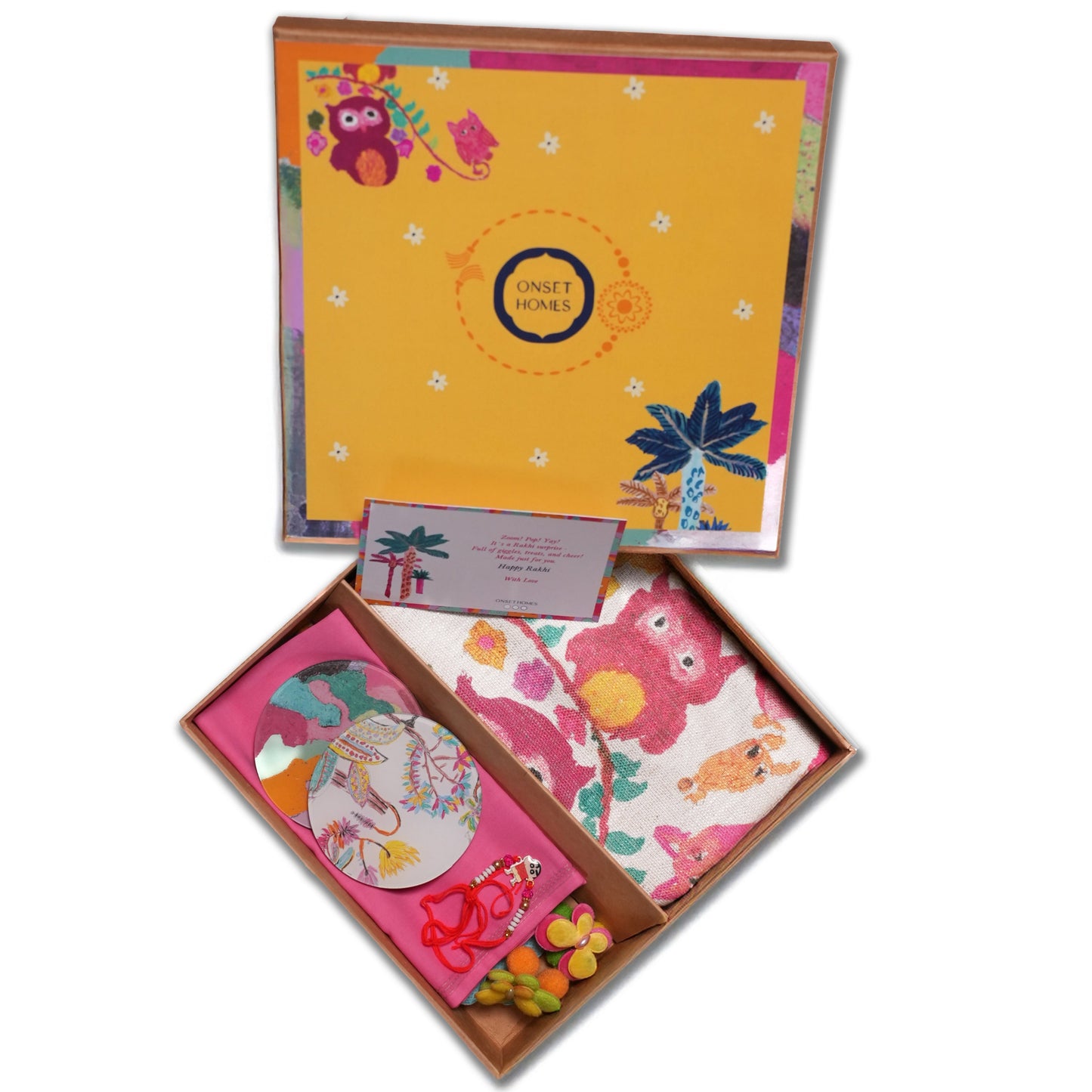 Owls – Pink Table Linen Set