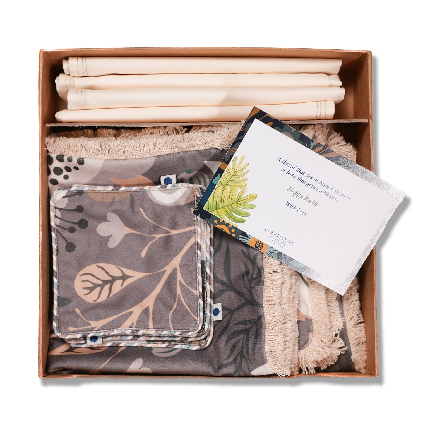 Modern Bloom Neutral- Table Linen Gift Set