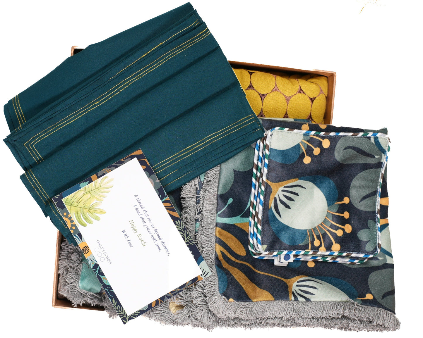 Modern Bloom Teal- Table Linen Gift Set