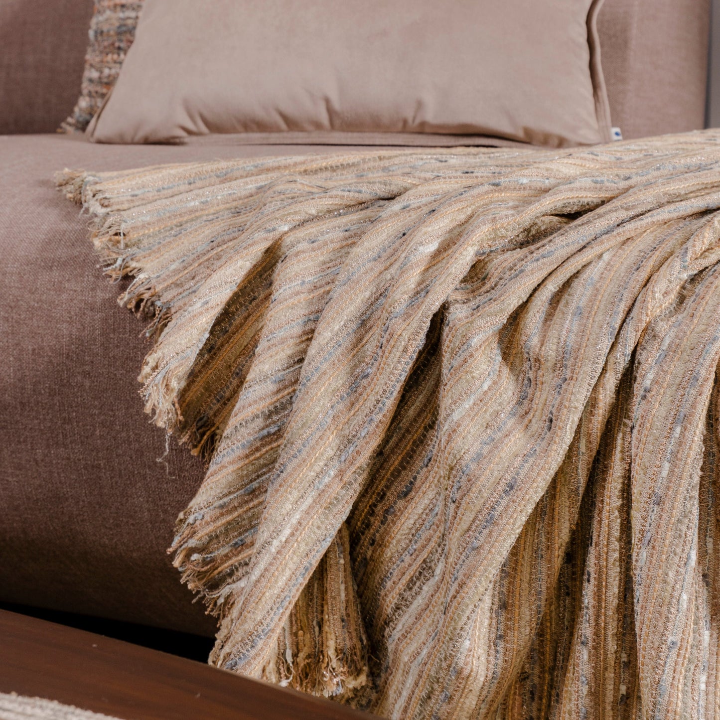 Sombre Neutral Handwoven Throw