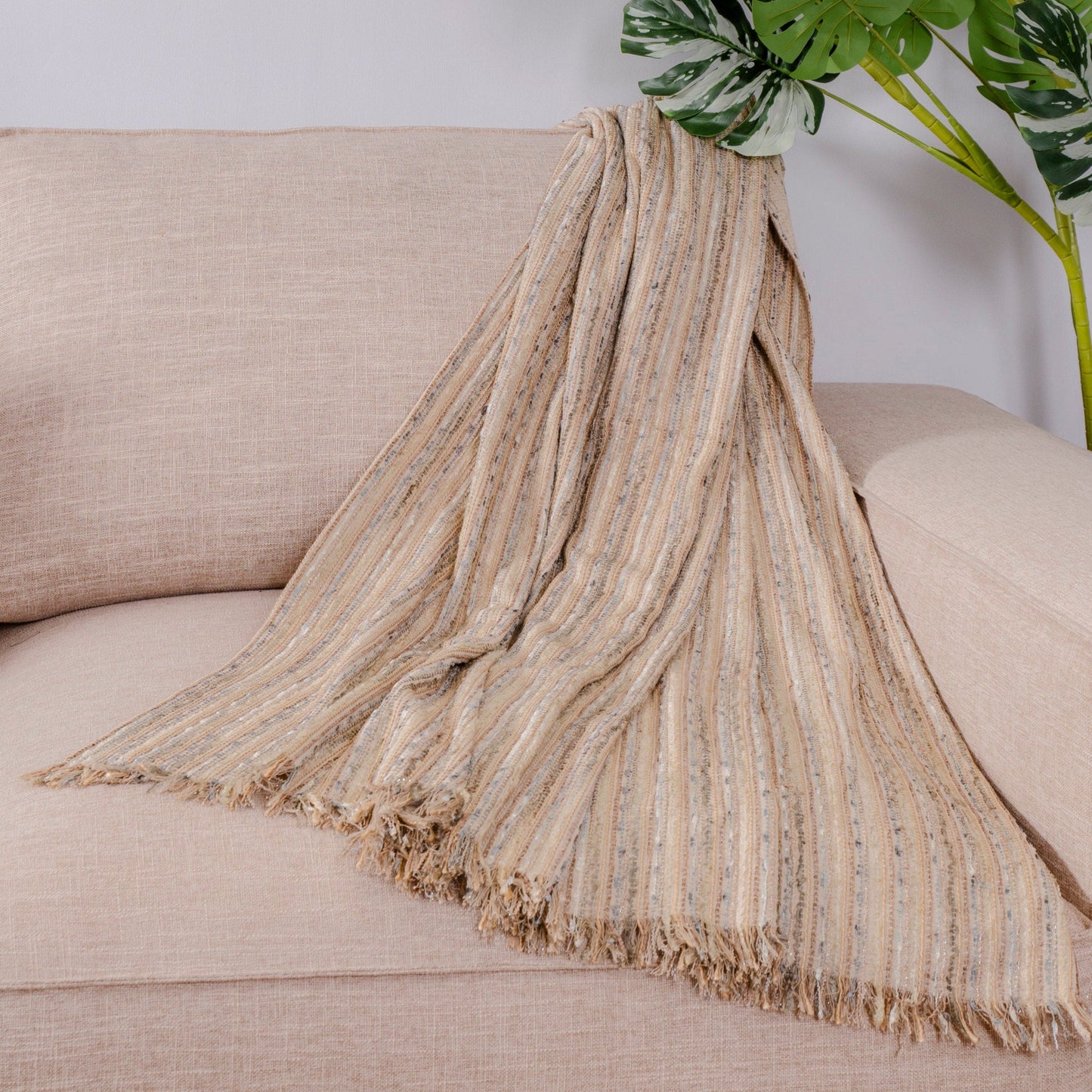 Sombre Neutral Handwoven Throw