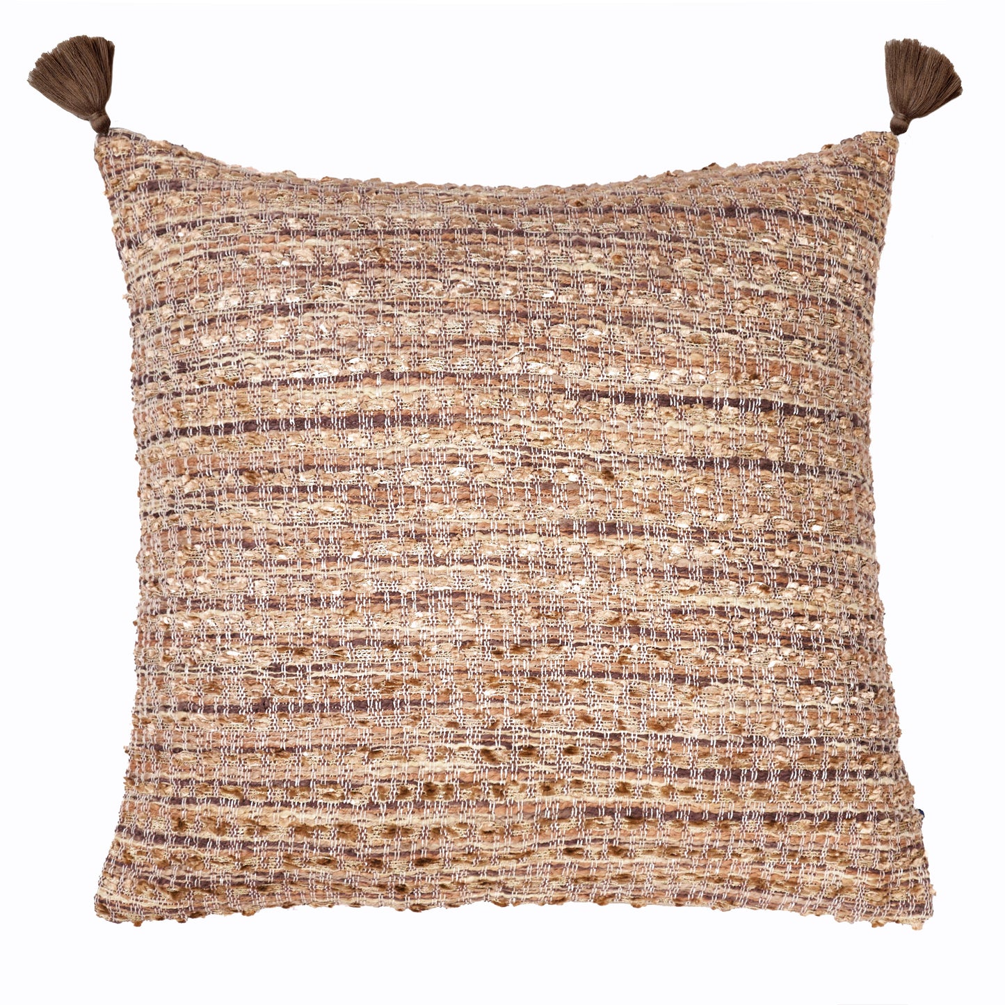 Teak Brown Handwoven Cushion Cover