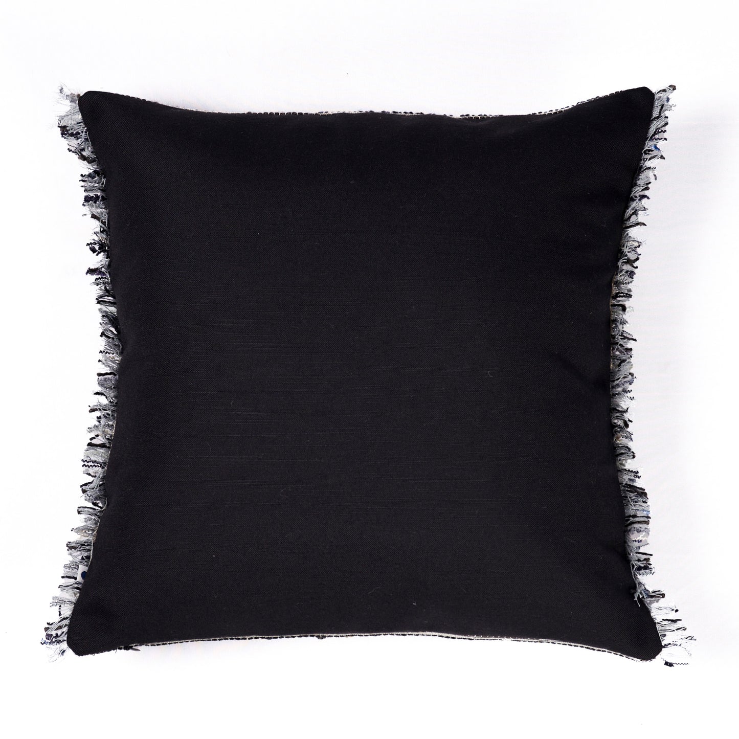Roadway Black Handwoven Cushion Cover