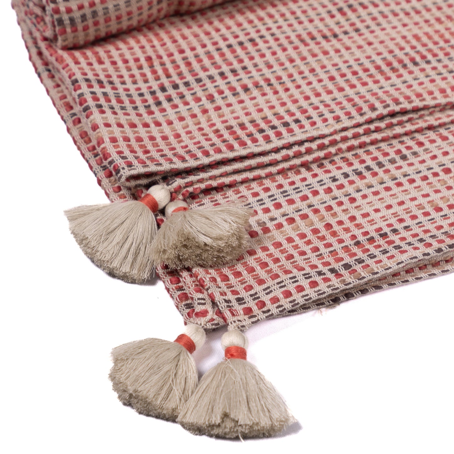 Maze Red Handwoven Throw