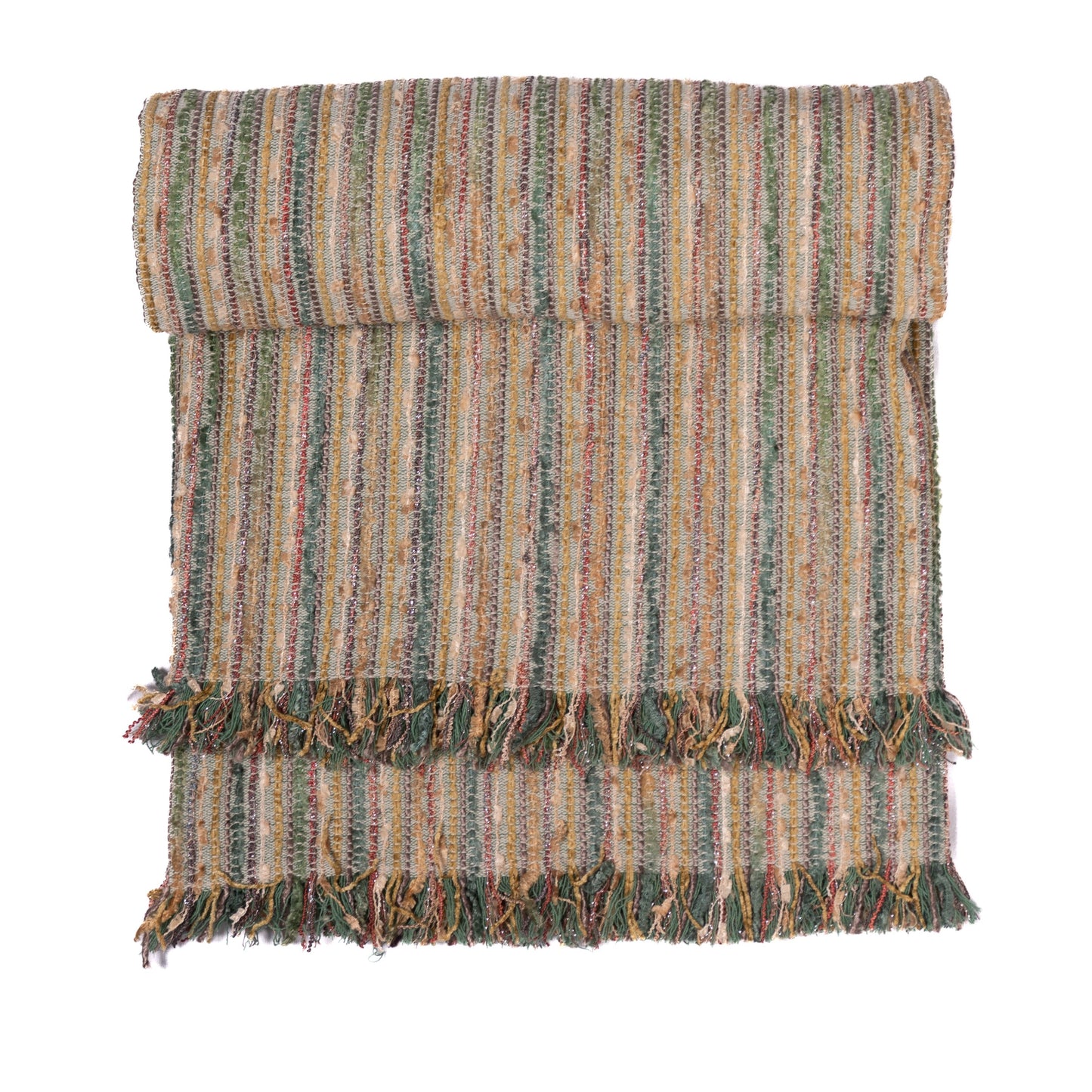Sombre Green Handwoven Throw