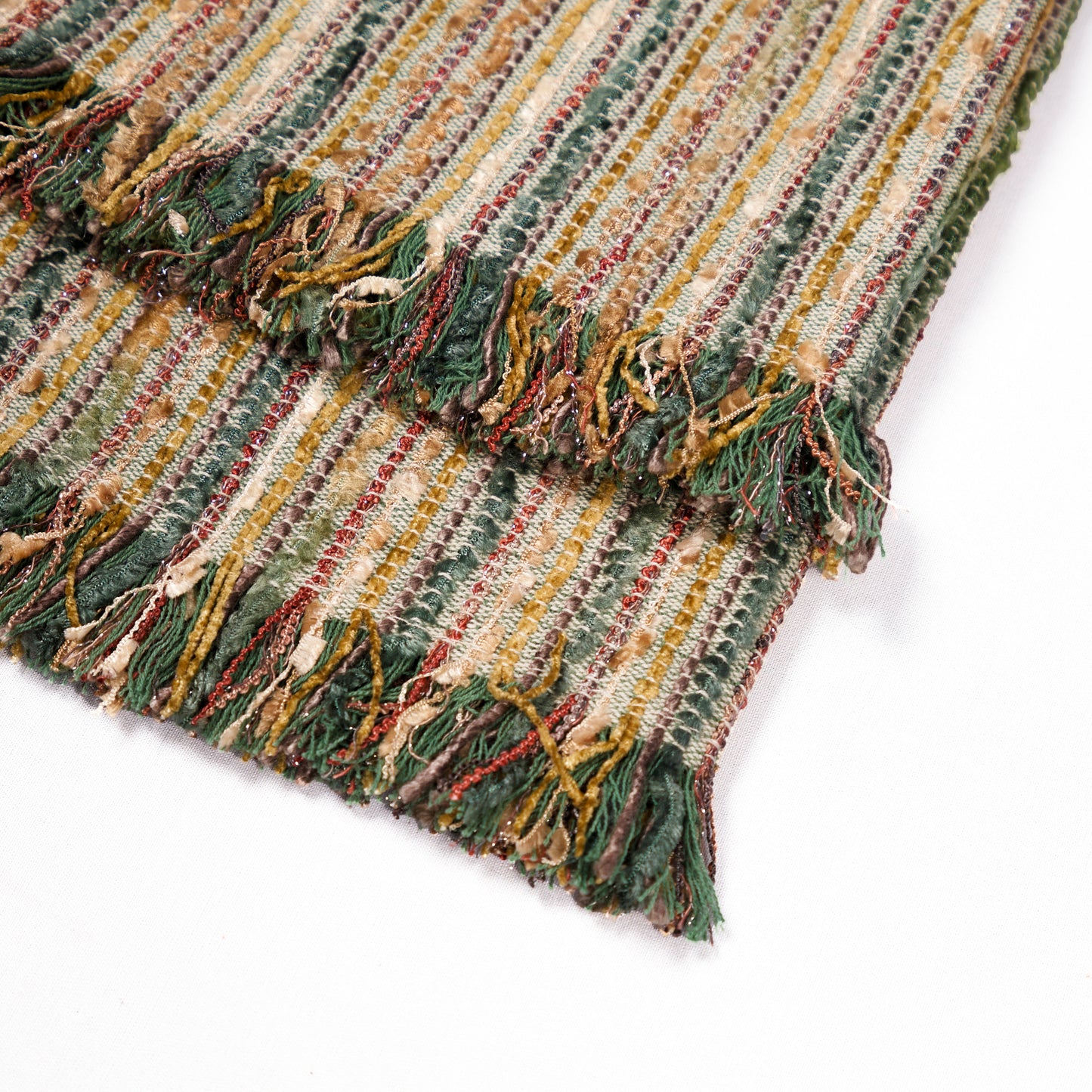 Sombre Green Handwoven Throw