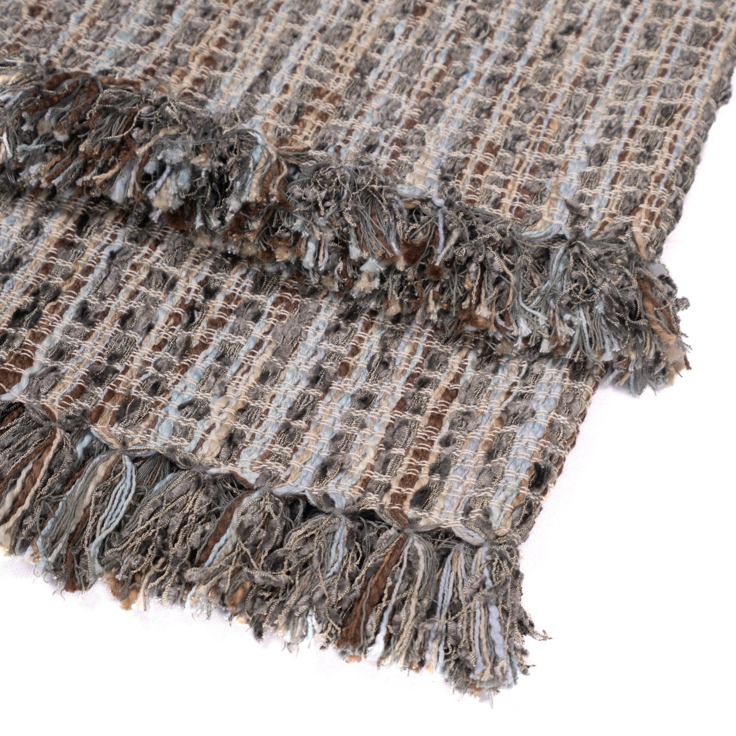 Thatched Grey Handwoven Throw