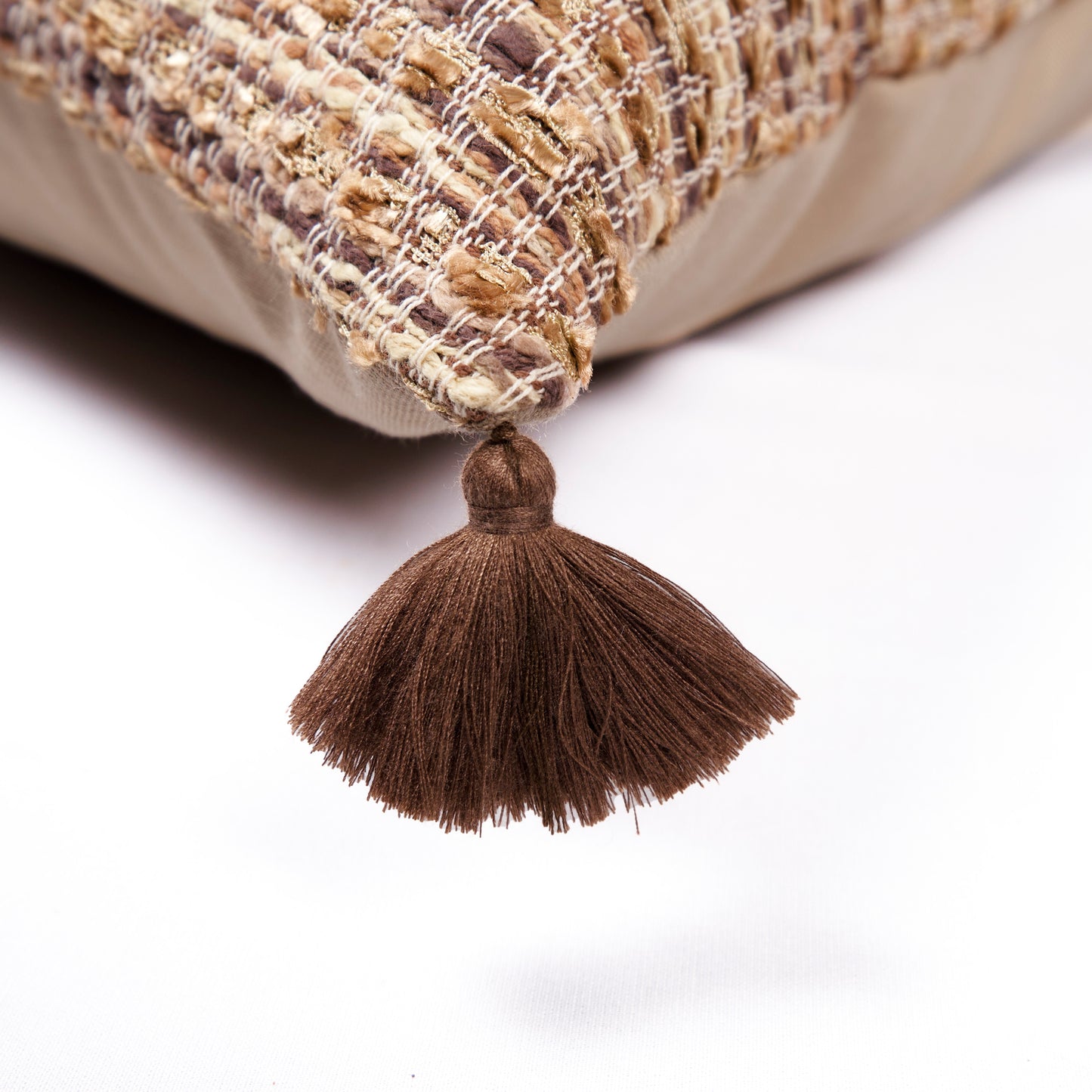 Teak Brown Handwoven Cushion Cover