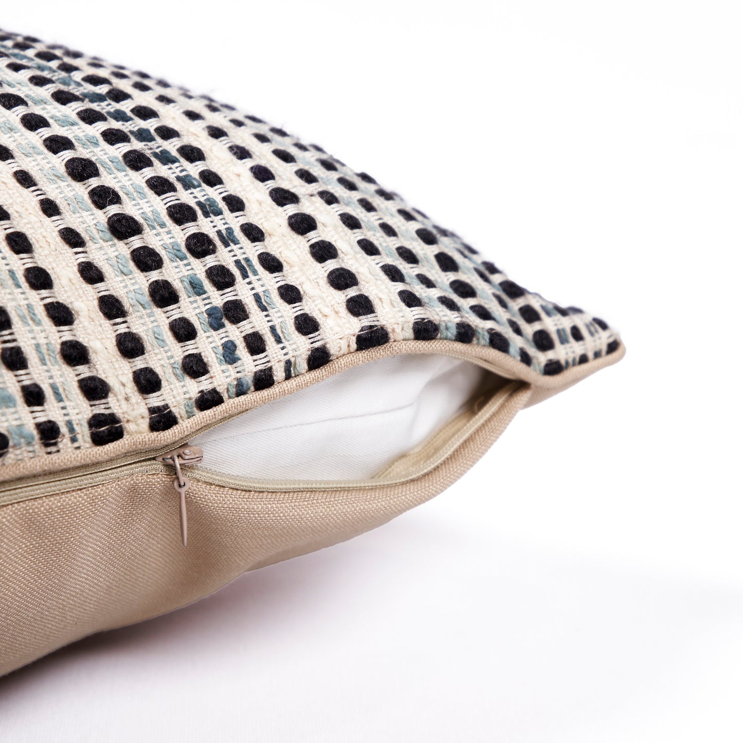 Mirage Black Handwoven Cushion Cover