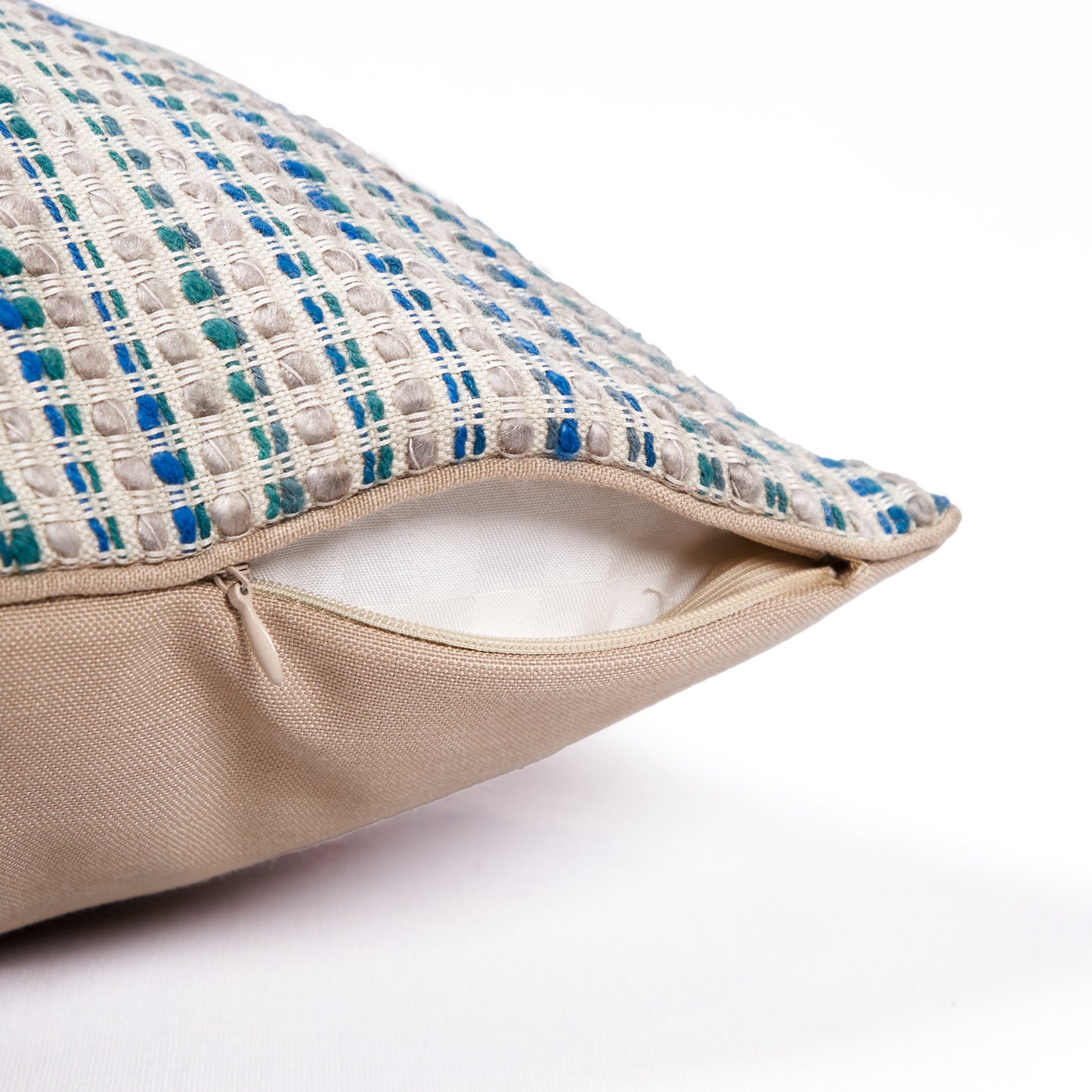 Mirage Blue Handwoven Cushion Cover