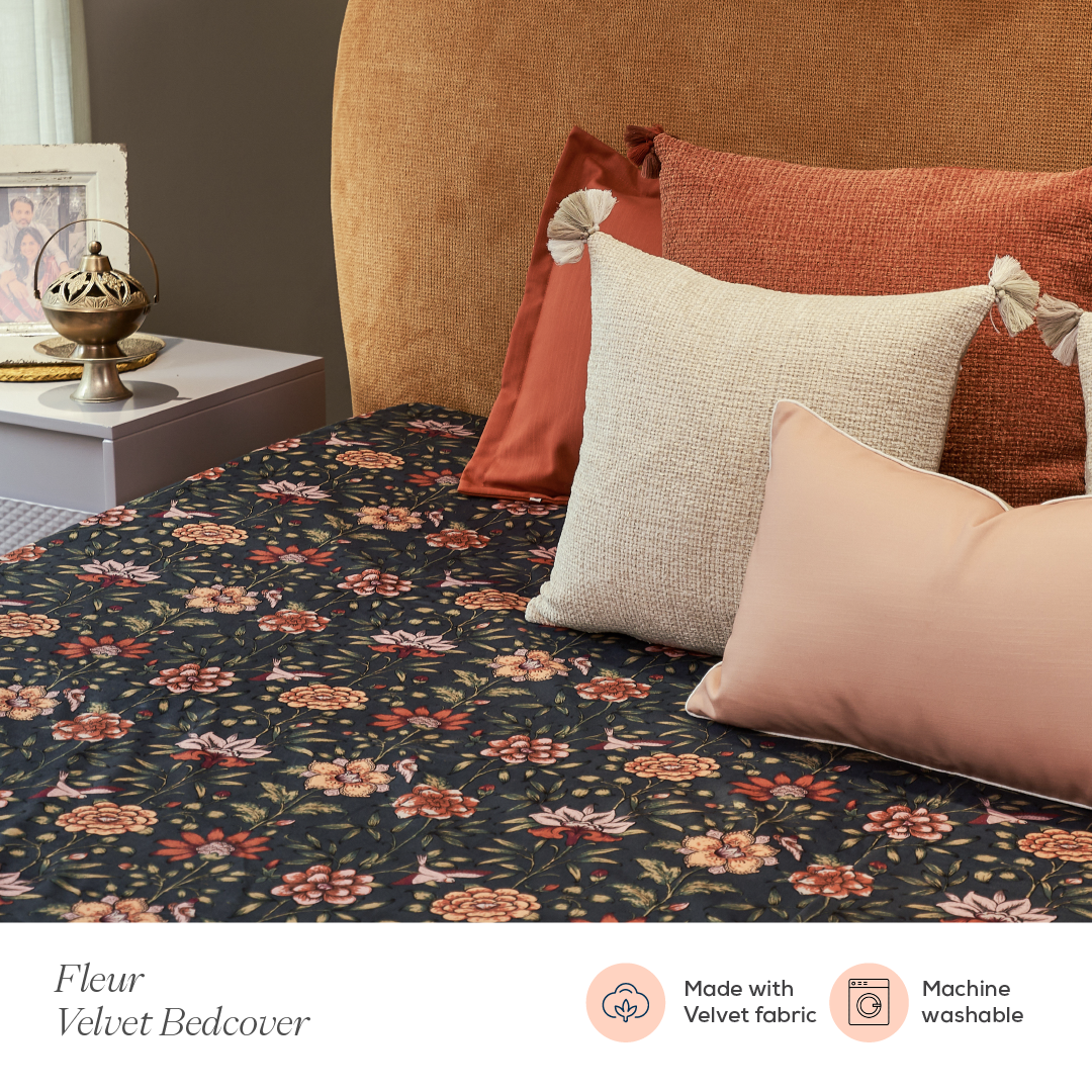 Fleur Velvet Bedcover