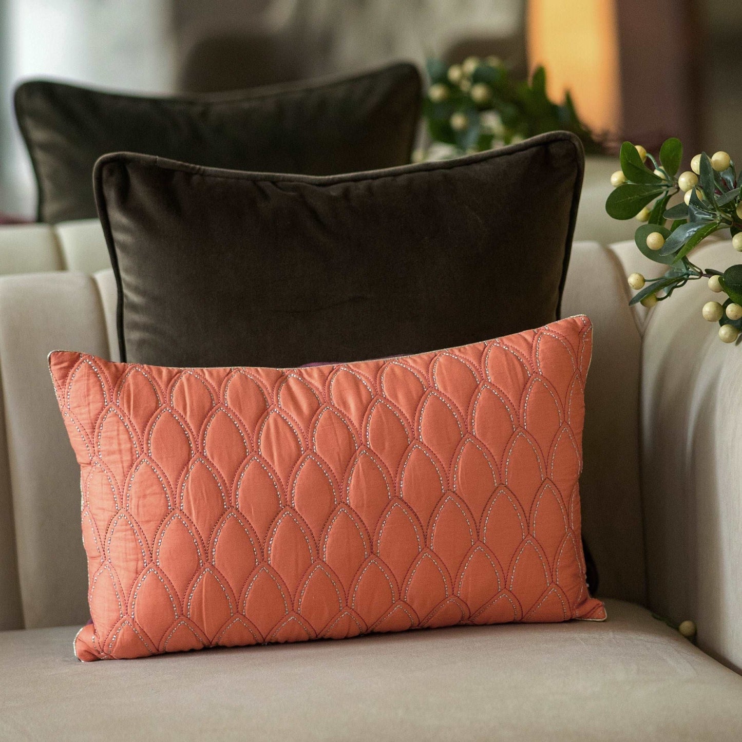 Darwaja Quilted Cushion cover