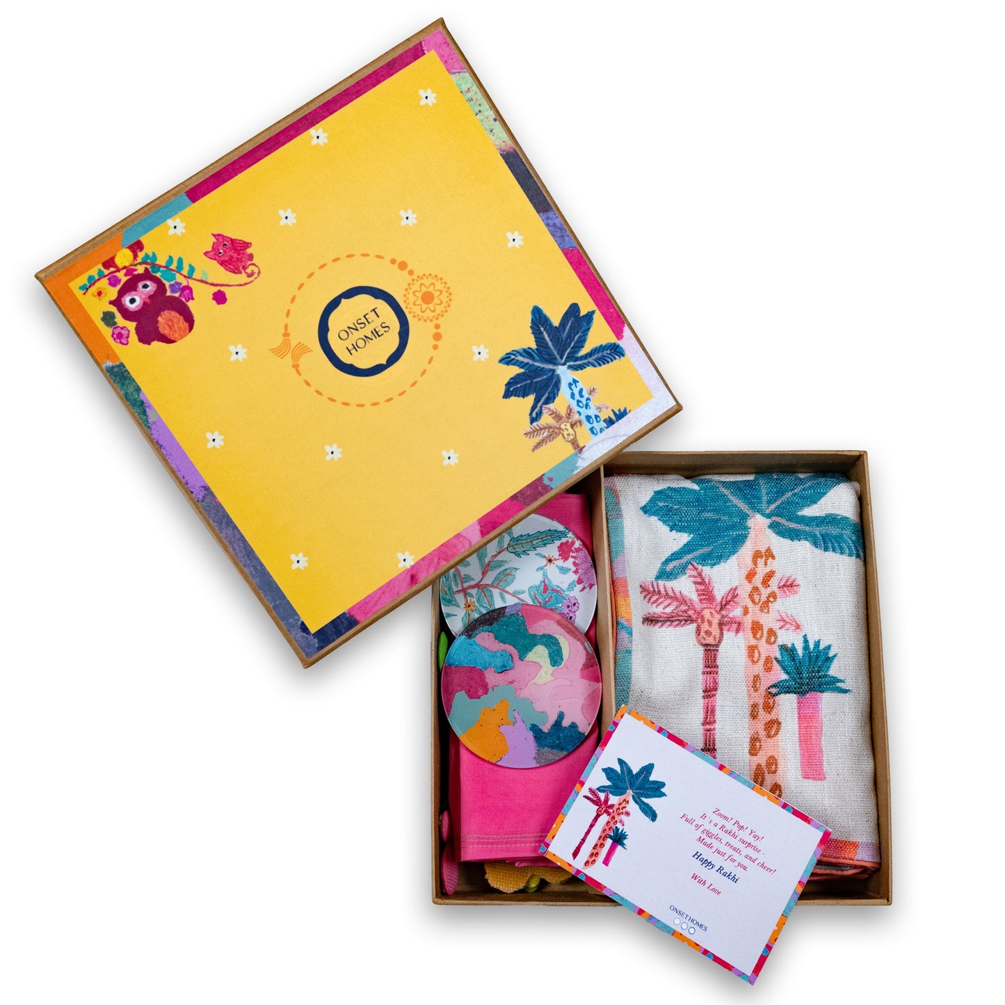 Palm – Pink Table Linen Set