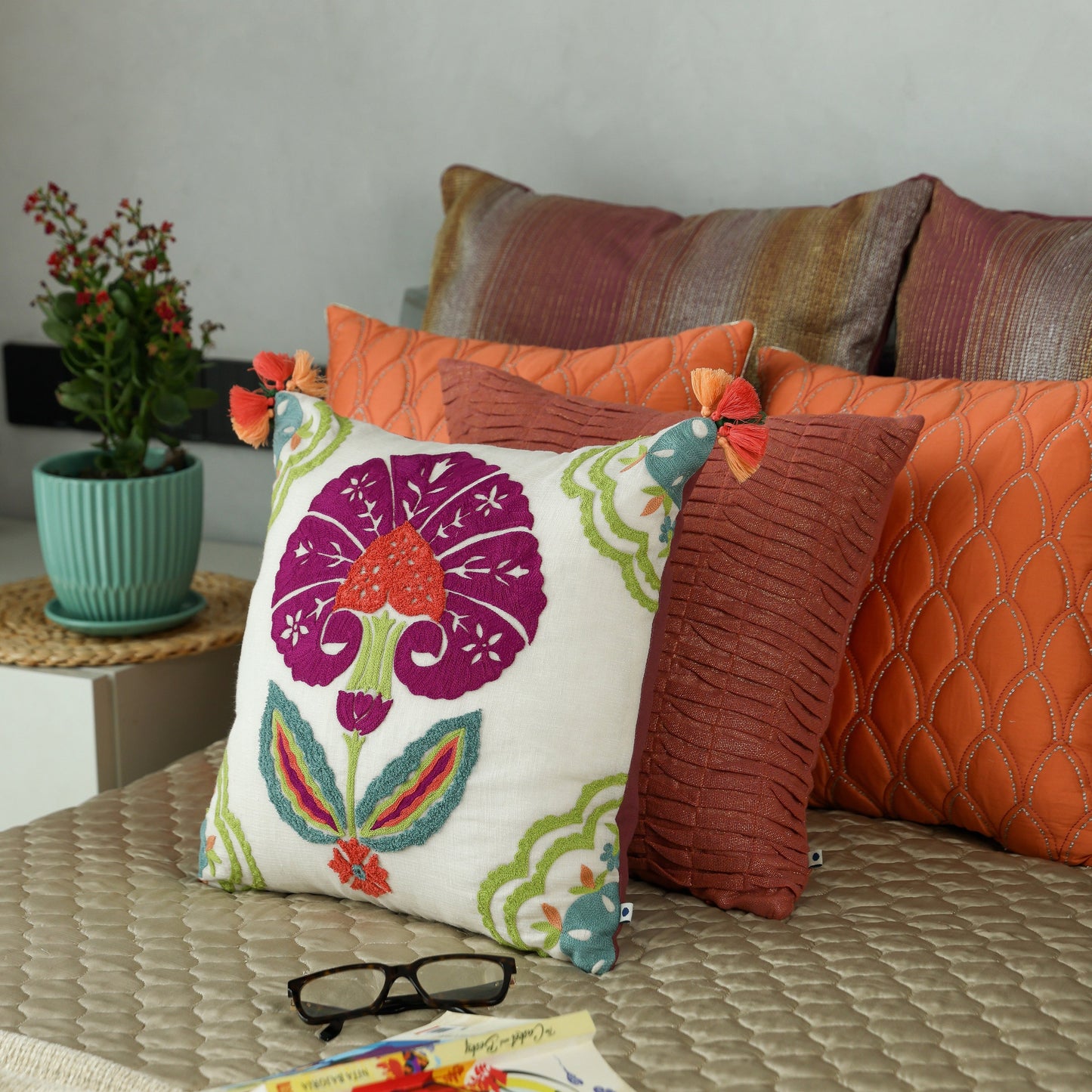 Saubhagya Hand embroidered Cushion