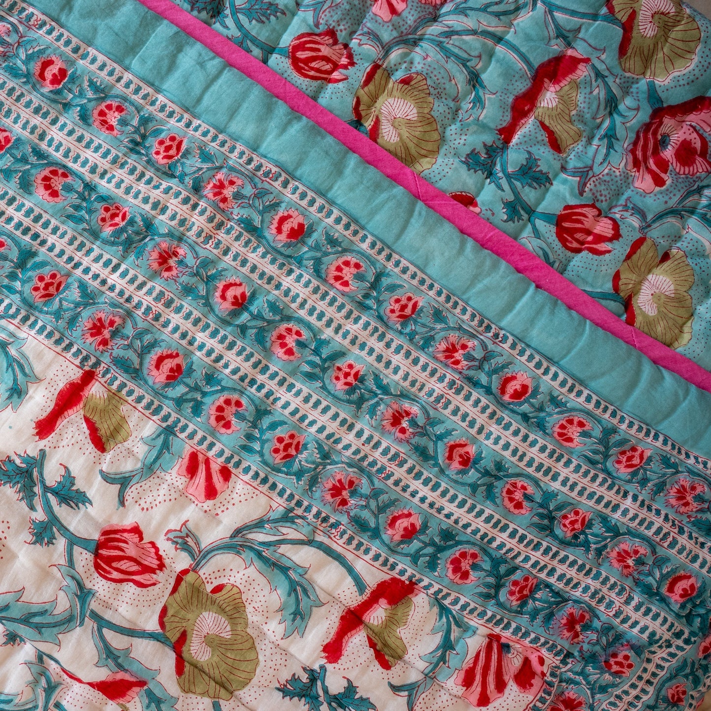 Turquoise Bloom Dohar