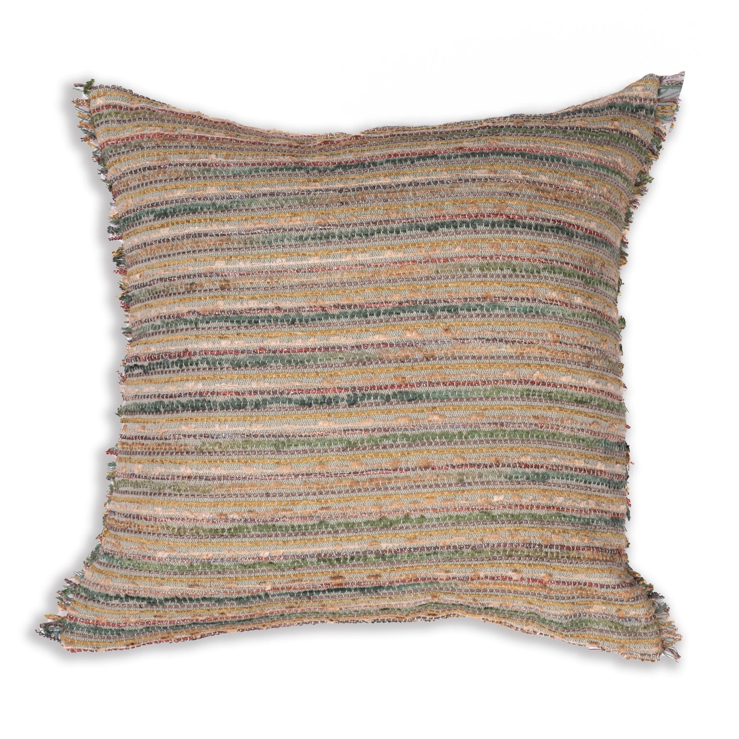 Roadway Green Handwoven Cushion Cover