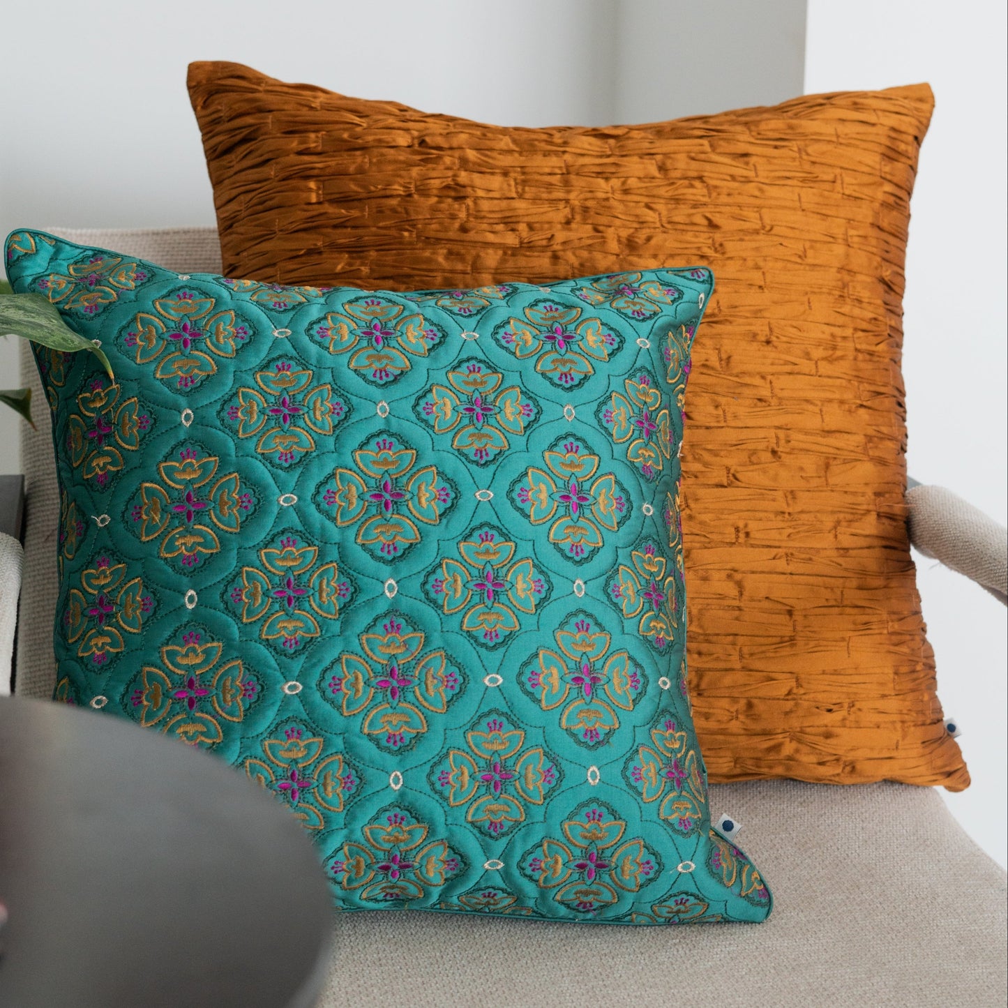Ananta Teal Cushion Cover