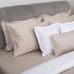 Coffee/White Bedspread Set