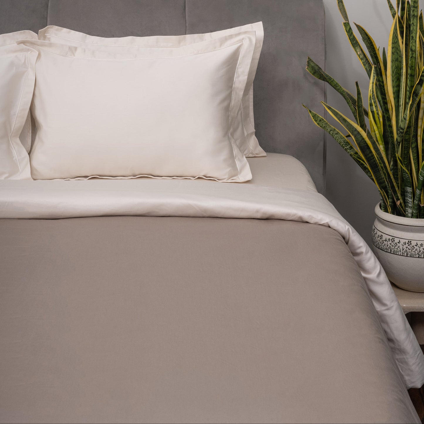 Taupe and Ivory Duvet Covers