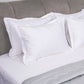 Brilliant White with Silver Embroidered Bedsheet