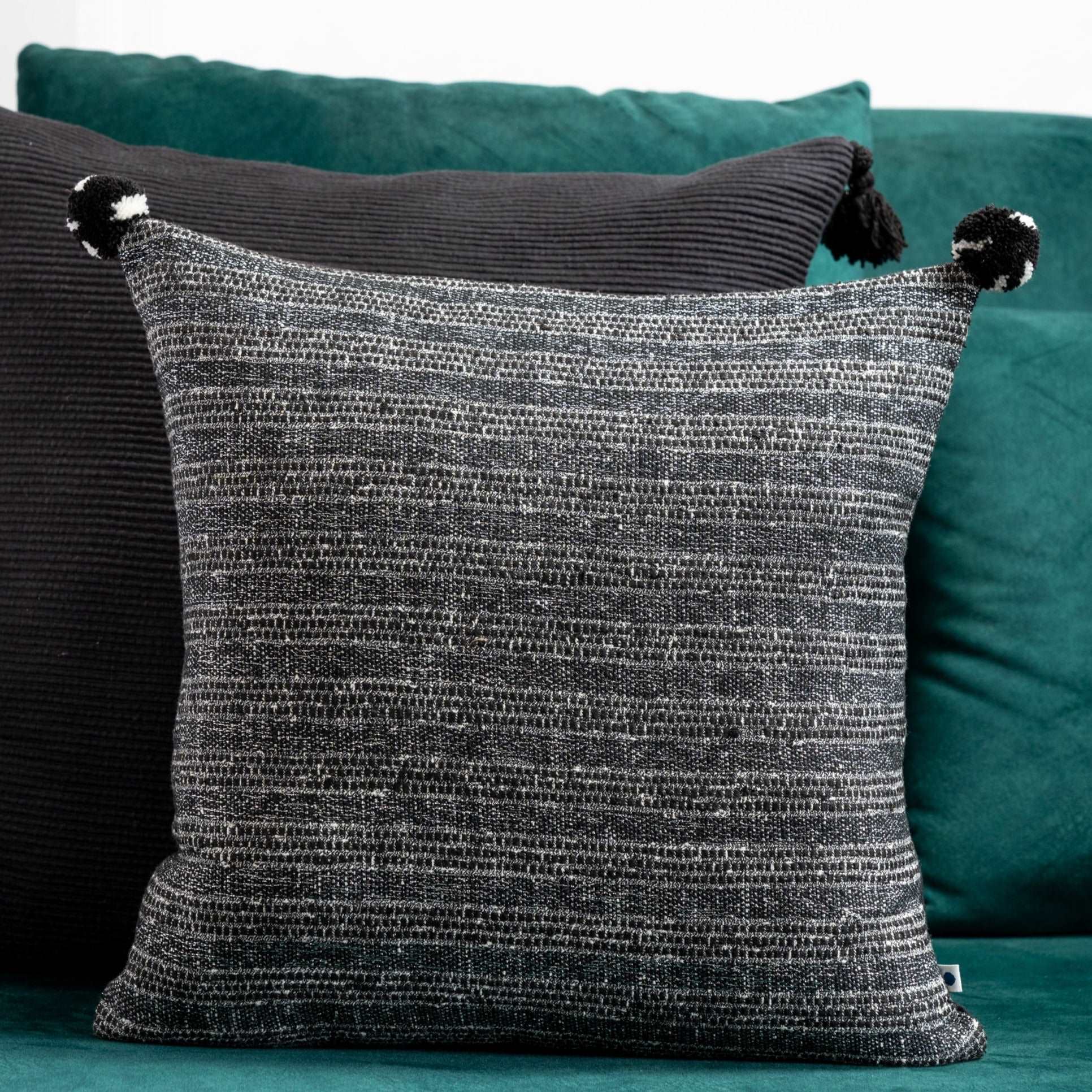 Monochrome Loom Delight Cushion