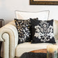 Silver Elegance Embroidered Cushion