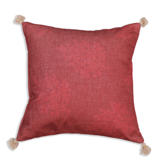 Breeze Red Chenille Cushion Cover