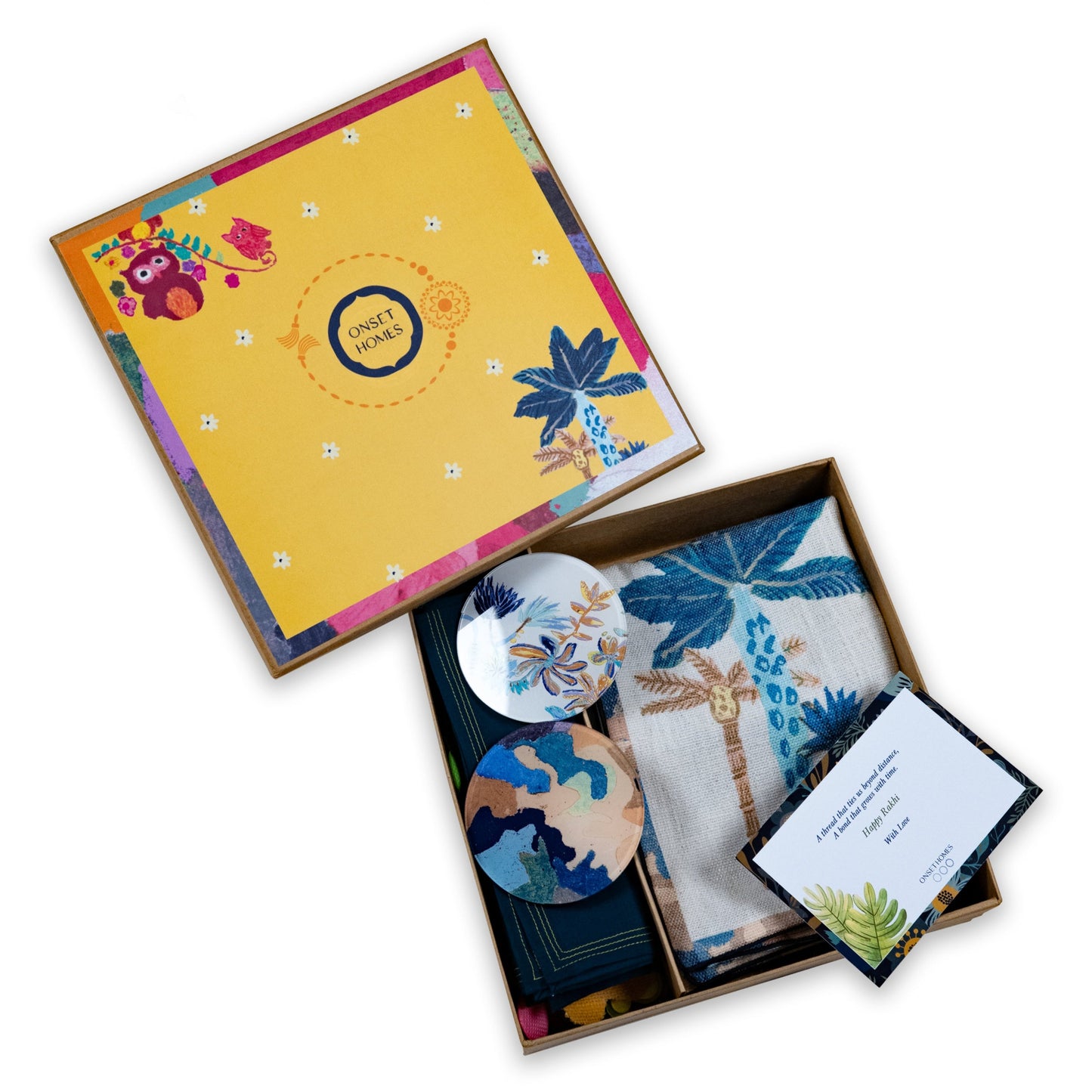 Palm – Blue Table Linen Set