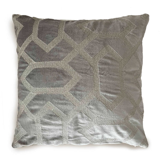 Plush Grid Cushion Cover